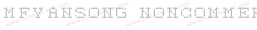 mfyansong noncommeri字体转换
